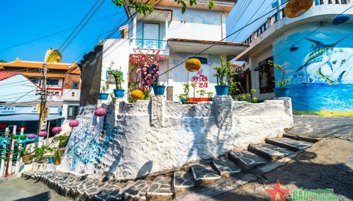 Con đường đá xanh - đẹp chuẩn phim Hàn tại làng chài Nhơn Lý