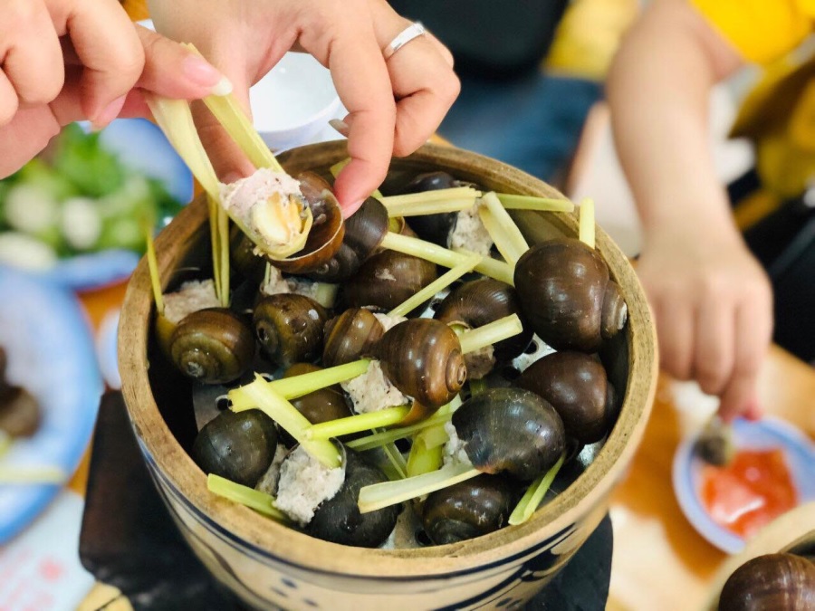 Ốc bươu nhồi thịt