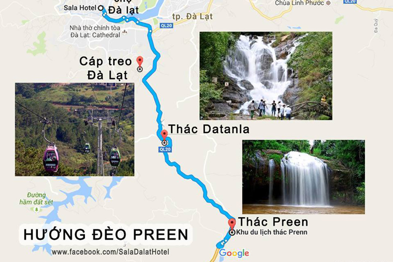 Hình ảnh đường dẫn đến địa điểm du lịch thác Prenn